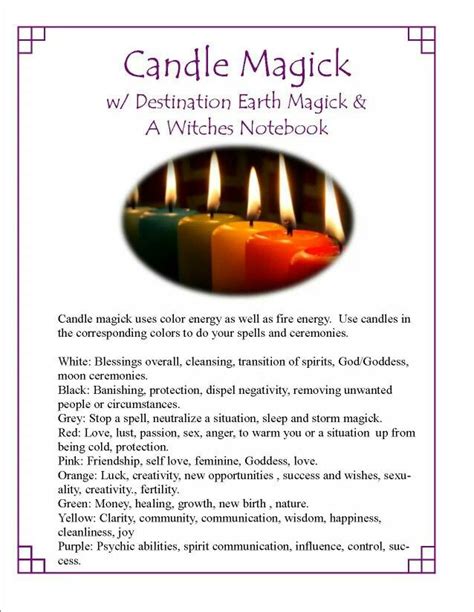 Candles Candle Magick Candle Magic Wiccan Candle