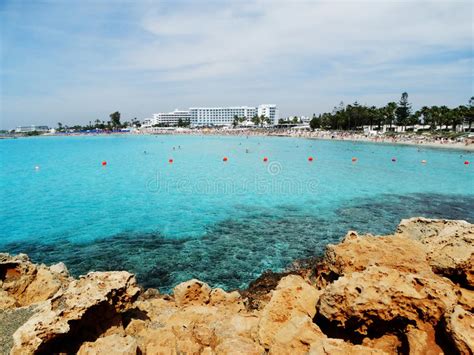 Beach Coast Landscape Mediterranean Sea Cyprus Island Editorial Stock