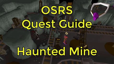 So, at level 75 mining, you should start exp explosion: OSRS - Haunted Mine Quest Guide - YouTube