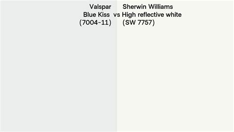 Valspar Blue Kiss Vs Sherwin Williams High Reflective White