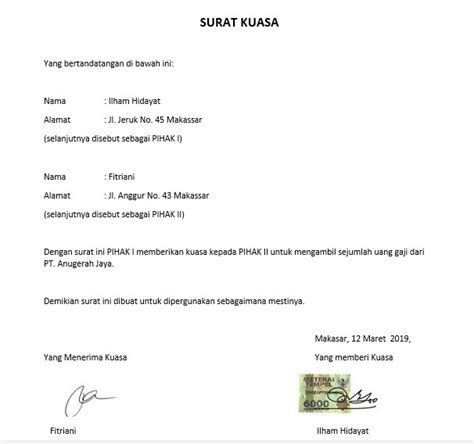 Contoh surat kuasa pengambilan uang di bank. Contoh Surat Kuasa Pengambilan Uang Gaji - Info Terkait Uang