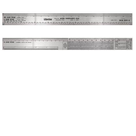 12 Inch Stainless Steel Model Railroaders Ruler For Ho O Printable