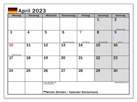 Kalender April 2023 Zum Ausdrucken “47ss” Michel Zbinden De