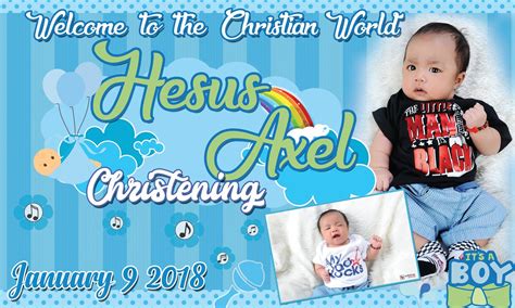 Simple But Cute Tarpaulin Design For Christening Get Layout