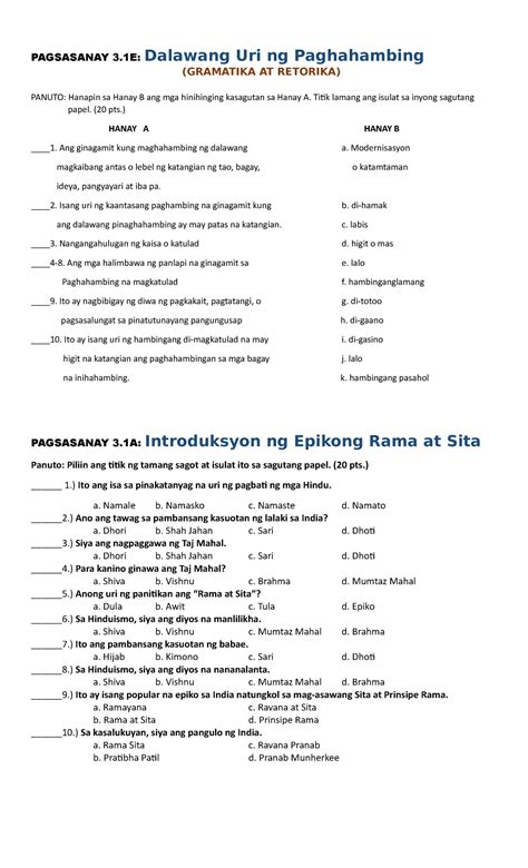 Mga Gramatika Ng Wika Sa Pilipinas Pagsusulit Laguna Vrogue Co