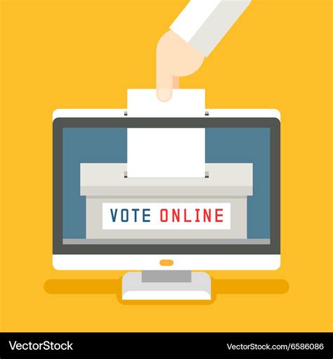 Online Voting Concept Background Royalty Free Vector Image