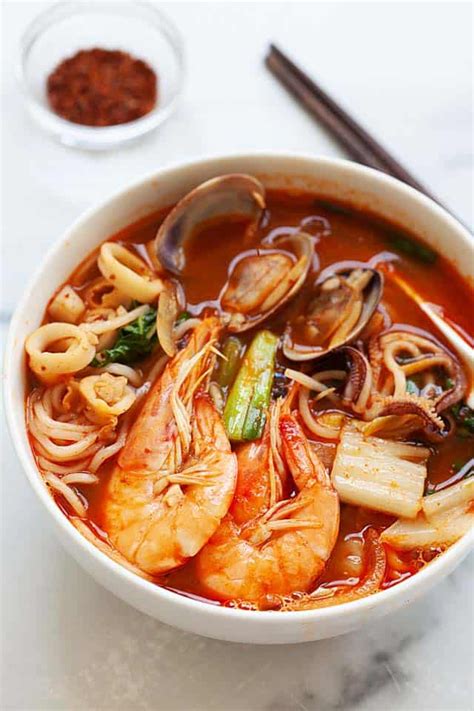 Jjamppong Korean Seafood Noodle Soup Rasa Malaysia In 2020