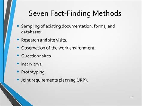 Facts Finding Techniques In Database
