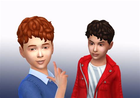 Sims 4 Hairs ~ Mystufforigin Curls Front For Boys
