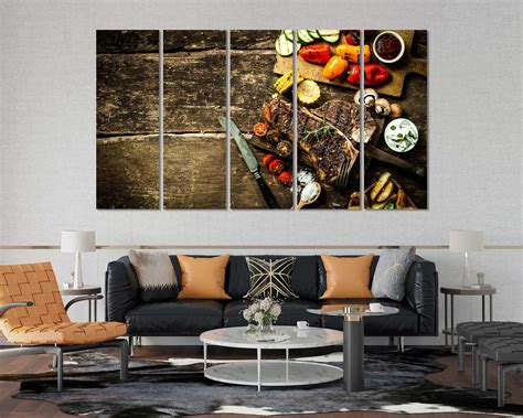 Kitchen Photo Art On Canvas Cooking Art Painting Decor Spice Etsy Uk