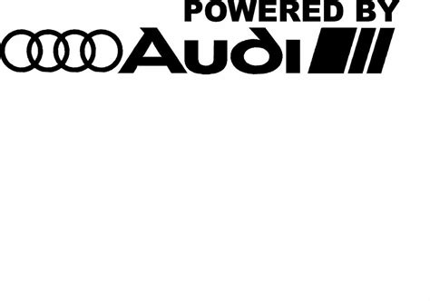 Powered By Audi Racing Sport S Line Window Decal Sticker Emblem Logo 2