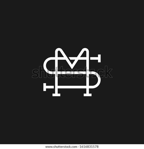Monogram Ms Vector Logo Modern Line Stock Vector Royalty Free 1616831578