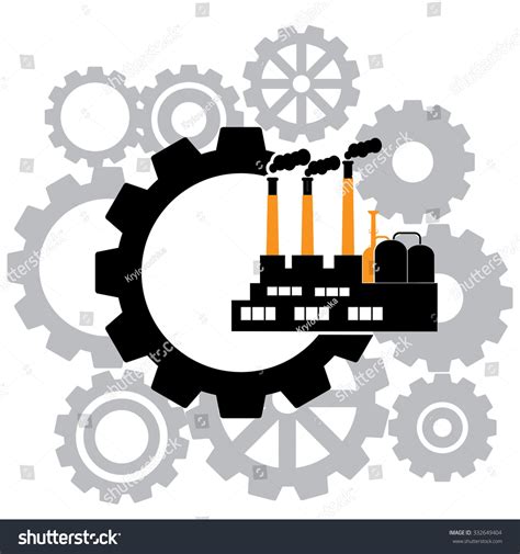 Industrial Engineering Management Icons Set Stock Vector 332649404