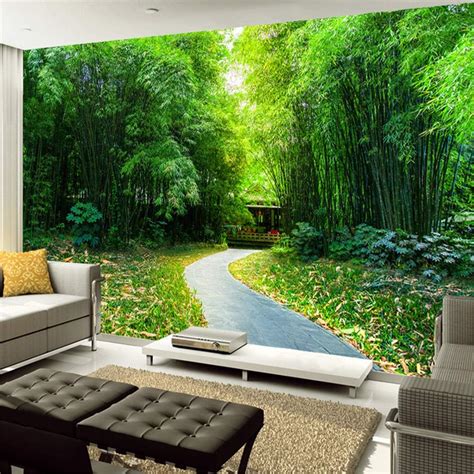 3d Wallpaper Wall Picture Custom Mural Wallpaper Tree Branches Green