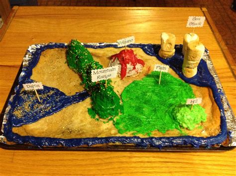Edible Landforms Project Landform Projects School Projects Girl