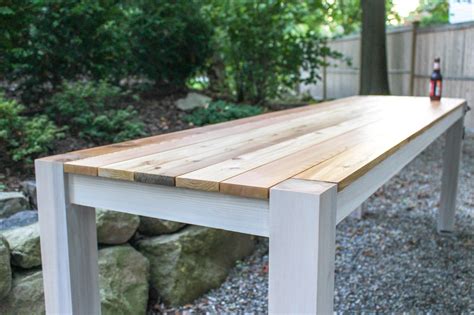 Outdoor Cedar Table Finished Rwoodworking