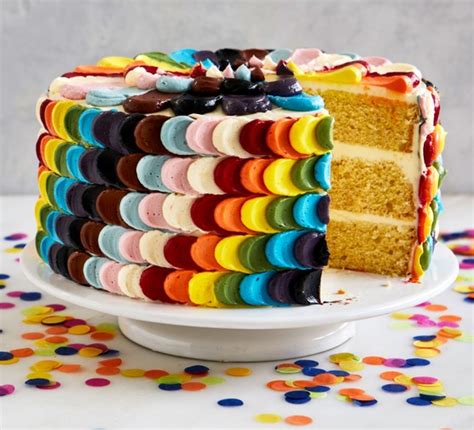 Rainbow Layer Cake Recipe Bbc Good Food