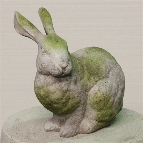 Regal Rabbit Fiber Stone Resin Indooroutdoor Garden Statuesculpture