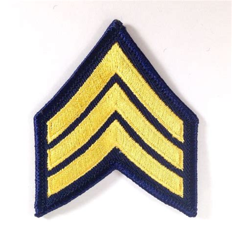 Chevron Patches Military Army Police Rank 3 Stripes Uniform 2 Lots