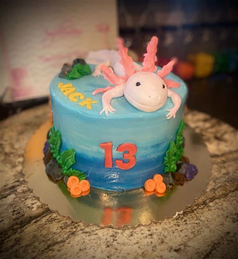 Axolotl Cake Boy Birthday Cake Cake Themed Cakes