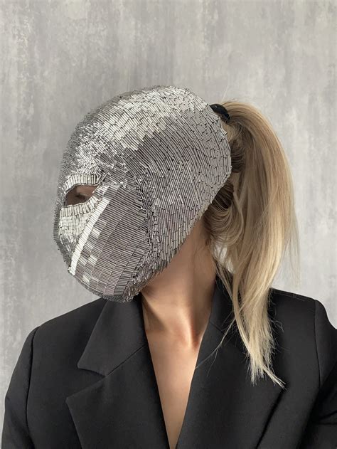 Full Head Mask Face Fashion Mask Haute Couture Mask Custom Etsy