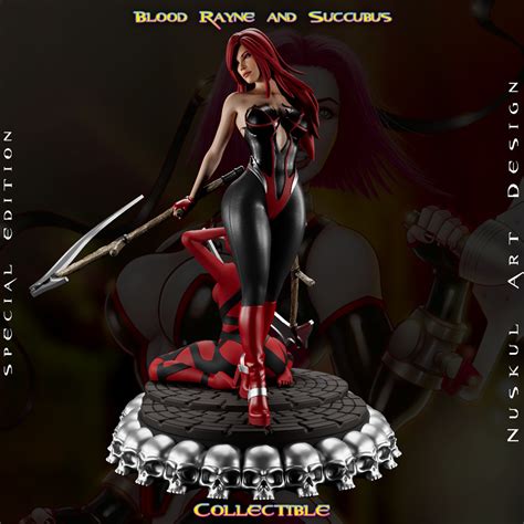 STL File Blood Rayne With Slave Succubus Demon Collectible Edition D Printing Idea To