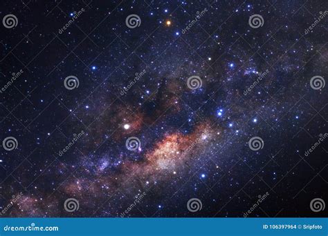 Milky Way Galaxy With Stars And Space Dust In The Universe Stock Photo