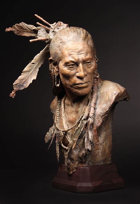 1832 Arikara Chief By John Coleman Bronze Edition Of 20 Portrait
