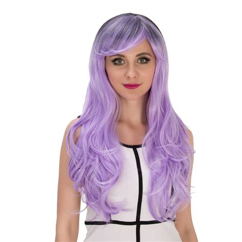 Halloween Women Cosplay Wigscoastacloud Light Purple Ombre Costume Wig