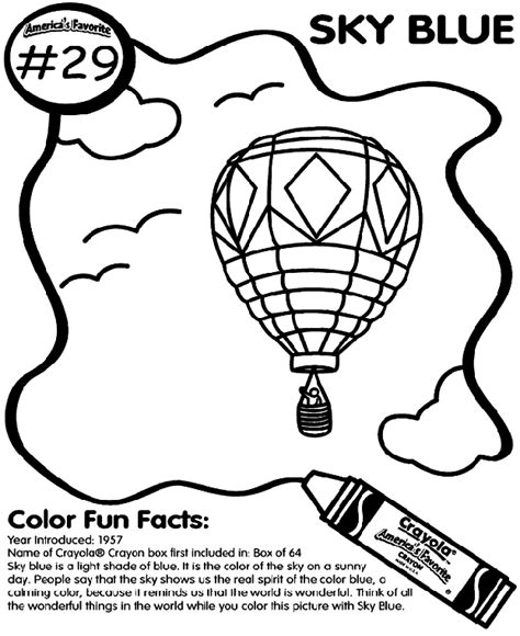 All free coloring pages online at here. No.29 Sky Blue Coloring Page | crayola.com