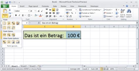 By using a hyperlink formula, you can link to the following items: Kopieren und Einfügen im neuen Gewand bei Excel 2010 ...