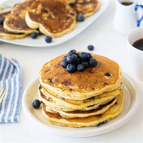 The Best Fluffiest Blueberry Pancakes Ever The Kitchen Magpie
