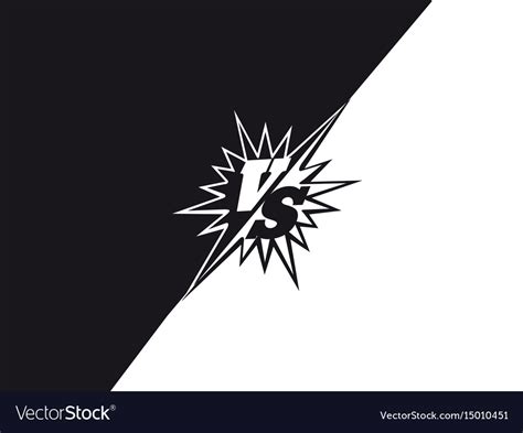 Black And White Versus Fighting Background Vector Image