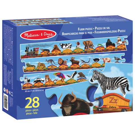 An alphabet train that teaches children their letters in a fun and colorful way. Alphabet Train Floor Puzzle - Melissa & Doug. - Toy Sense
