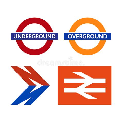 Logos Of The London Transport System Editorial Image Illustration Of