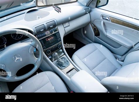 A Beautiful Gray Mixed Leather With Textil Interior Of A German Car