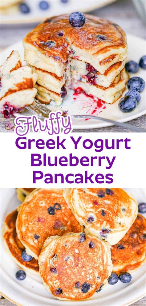 Fluffy Greek Yogurt Blueberry Pancakes Artofit