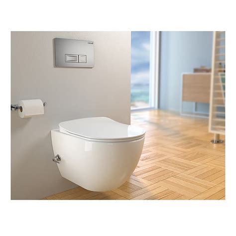 Creavit Free Wall Hung Pan Combined Bidet Toilet With Built In Onoff