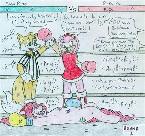 Boxing Amy Rose Vs Pinkie Pie 2 By Jose Ramiro On Deviantart