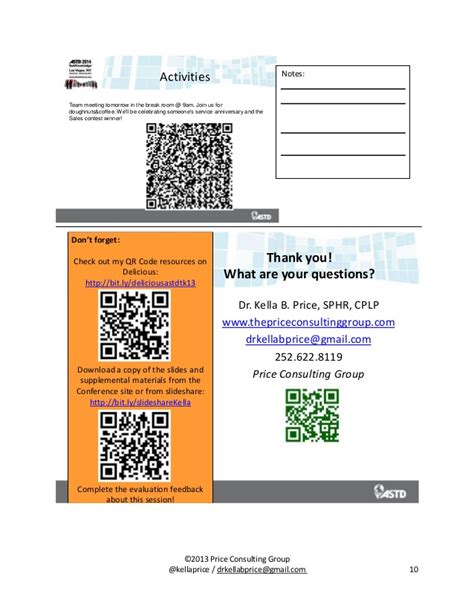 They are free and it's known for some codes that they only work in vip servers!!! ASTD Techknowledge workbook Using QR Codes to Improve ...