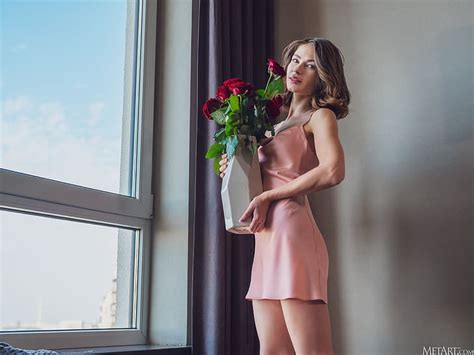 Viktoriia Aliko Women Metart Magazine Model Brunette Minidress Dress Hd Wallpaper