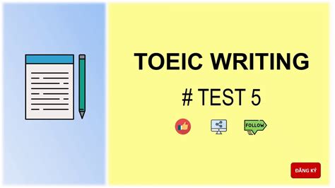 Toeic Writing Test 5 Youtube