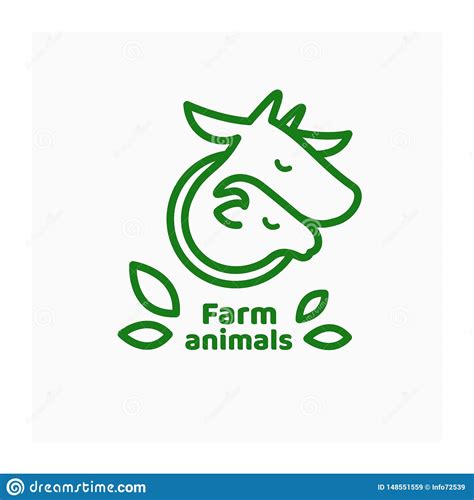 Farm Animals Logo. Livestock Sign Stock Vector - Illustration of icon