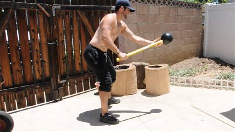 5 Sledgehammer Exercise Workouts Using The Mostfit Core Hammer Youtube