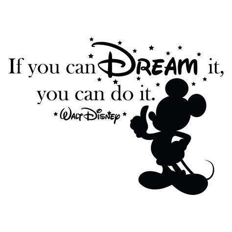Buy Walt Disney Mickey Mouse Wall Decal Quotes If You Can Dream It