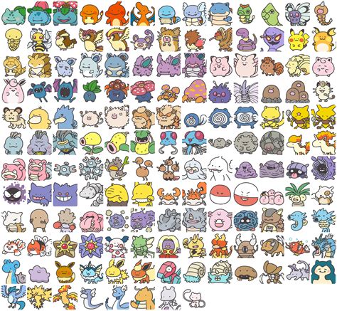 Mobile Pokémon Smile Pokémon Icons 1st Generation The Spriters