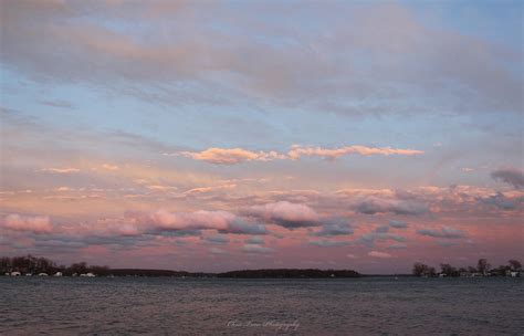 Beautiful sunset across Sodus Bay in Wayne County (photo