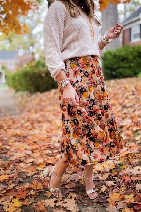How To Style A Midi Skirt For Fall Glitter And Gingham Ft American