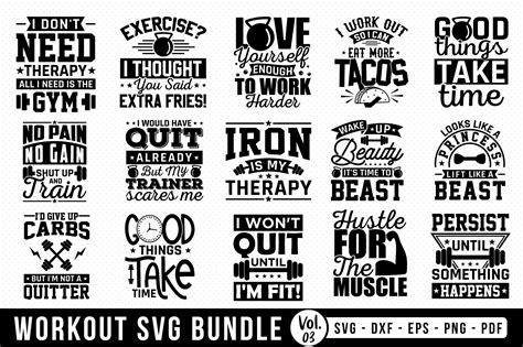 Workout SVG Bundle Vol Graphic By CraftlabSVG Creative Fabrica