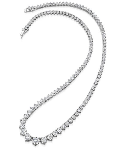 Graduated Diamond Line Necklace Phillip Stoner The Jeweller